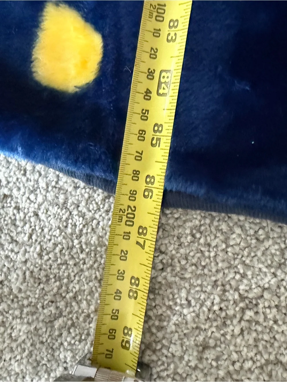 University of Michigan Navy and Yellow Plush Throw Blanket